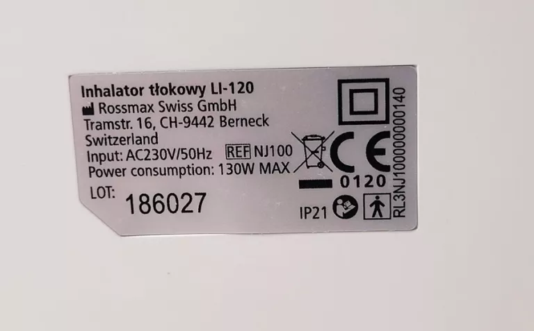 INHALATOR TŁOKOWY LI-120 ZESTAW