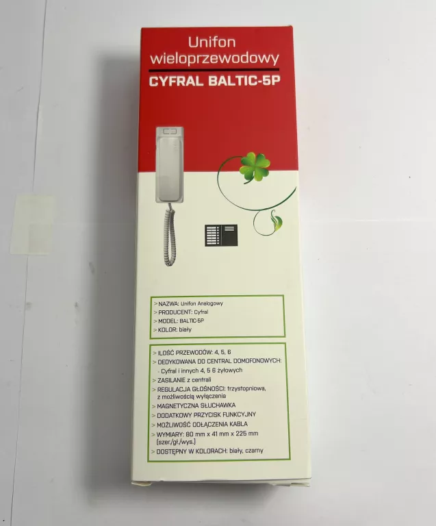 DOMOFON UNIFON WIELOPRZEWODOWY CYFRAL BALTIC-5P