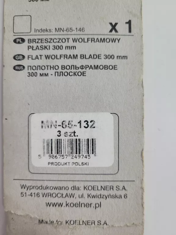 MODECO BRZESZCZOTY DWUSTRONNE 3 SZTUKI STAL PCV MN-65-132