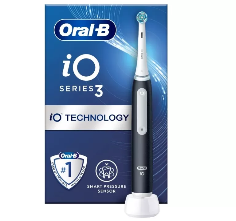 ORAL-B IO 3 BLACK SZCZOTECZKA ELEKTRYCZNA STWORZONA W TECHNOLOGII BRAUN