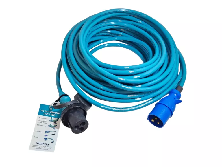 KABEL ZASILAJĄCY BRZEGOWY MASTERVOLT 25M 3X2,5MM 16A + ADAPTER