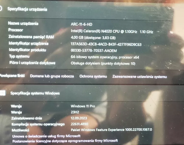 LAPTOP TECHBITE ARC 11.6 4GB/128GB