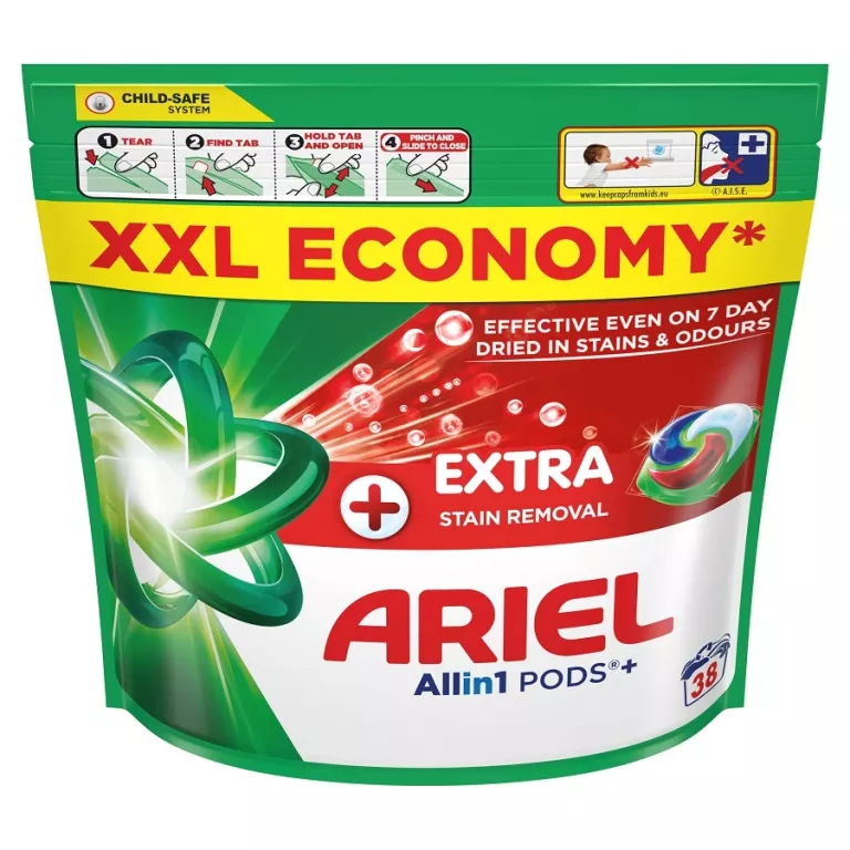 KAPSUŁKI DO PRANIA + EXTRA STAIN REMOVAL ARIEL 38SZT