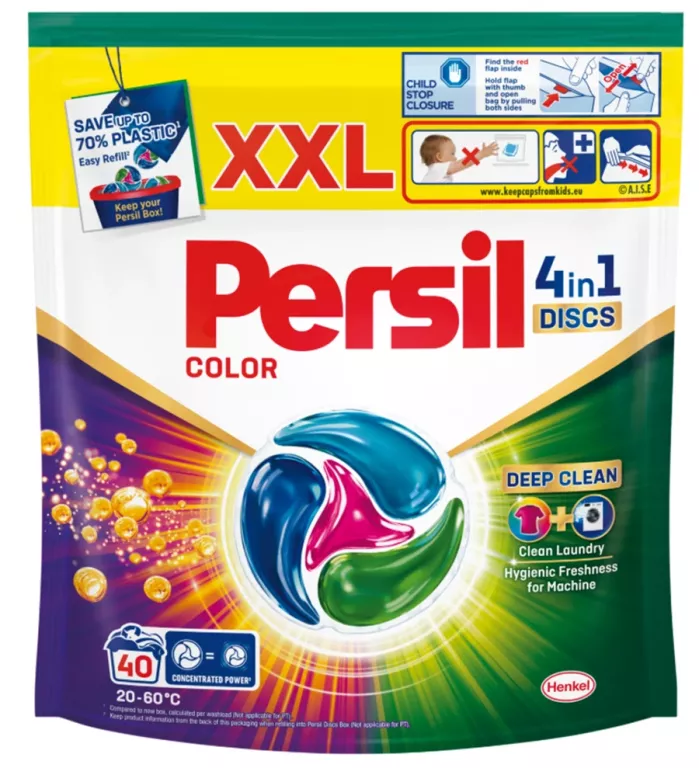 KAPSUŁKI DO PRANIA PERSIL DISCS 4 IN 1 COLOR - 40 SZT. 9000101599497