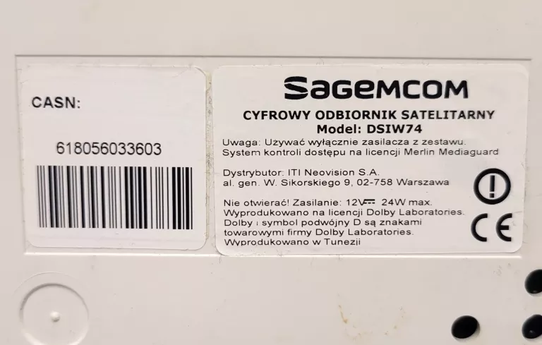 DEKODER SAGEMCOM DSIW74 WIFIBOX + NC PLUS