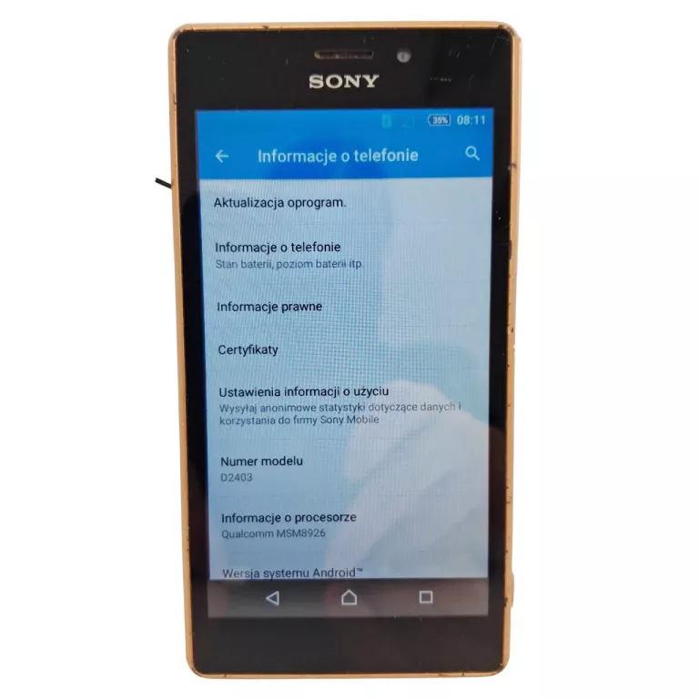 TELEFON SONY XPERIA M2 D2403 1/8GB