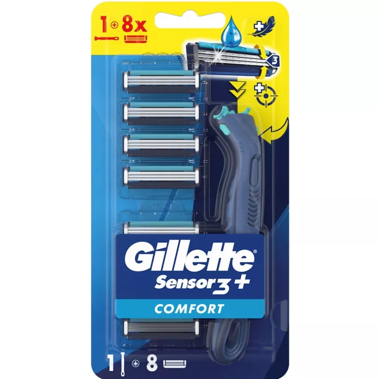 MASZYNKA NA WKŁADY DO GOLENIA GILLETTE SENSOR 3+ COMFORT - 8 WKŁADÓW.