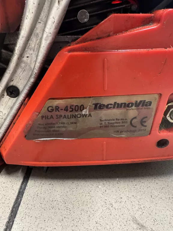 PIŁA SPALINOWA TECHNOVIA GR-4500