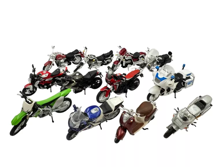 MODELE MOTOCYKLI 1:18 MIX 9ZŁ/SZTUKA