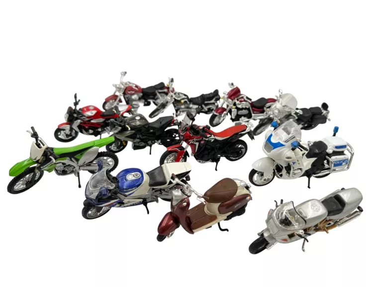MODELE MOTOCYKLI 1:18 MIX 9ZŁ/SZTUKA