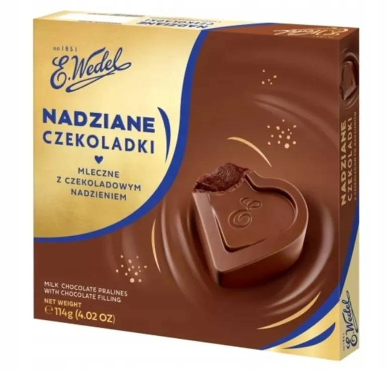 1X 114G WEDEL NADZIANE CZEKOLADKI Z CZEKOLADOWYM NADZIENIEM