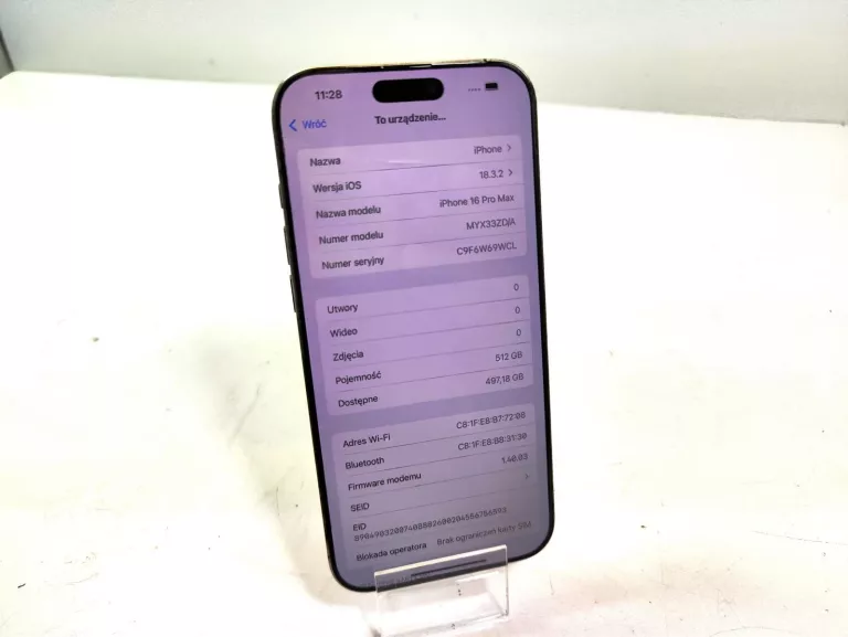 TELEFON IPHONE 16 PRO MAX 512GB 100% BAT