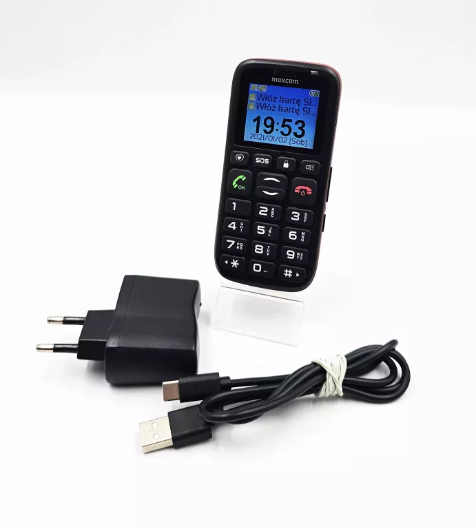 TELEFON MAXCOM MM428BB + ŁADOWARKA
