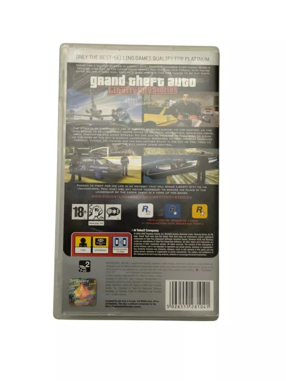 PSP GTA LIBERTY CITY STORIES PLATINUM