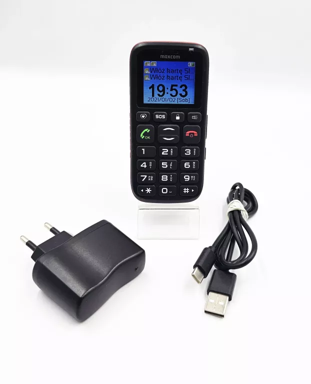 TELEFON MAXCOM MM428BB + ŁADOWARKA