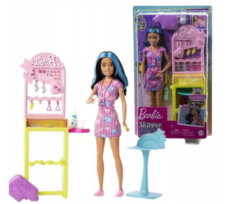 BARBIE SKIPPER PRZEKŁUWANIE USZU PRACA HKD78