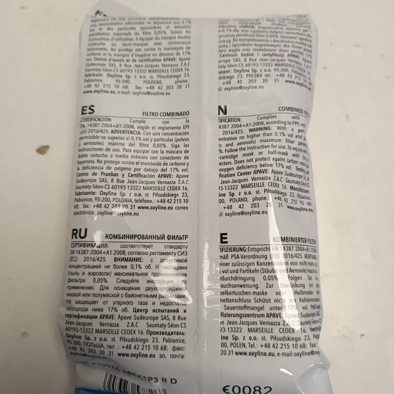 OXYLINE OXYPRO X8 MASKA PEŁNOTWARZOWA CL2 + FILTR