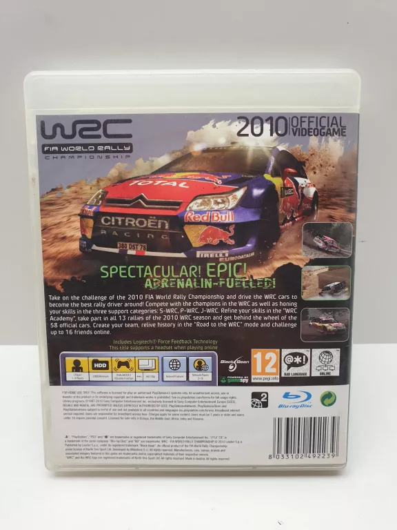 GRA PS3 WRC FIA WORLD RALLY CHAMPIONSHIP 3 WRC 3