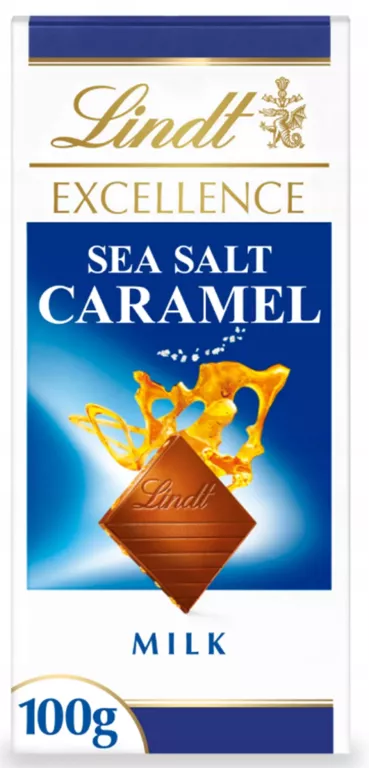LINDT CZEKOLADA MLECZNA EXCELLENCE Z DODATKIEM KARMELU I SOLI MORSKIEJ 100