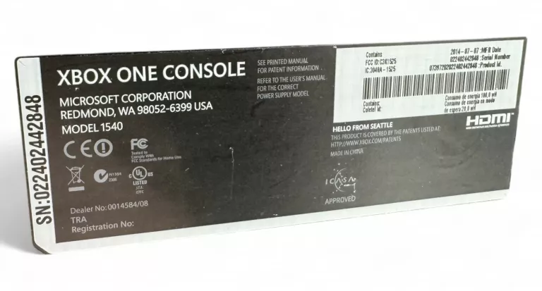KONSOLA XBOX ONE 1 TB Z PADEM
