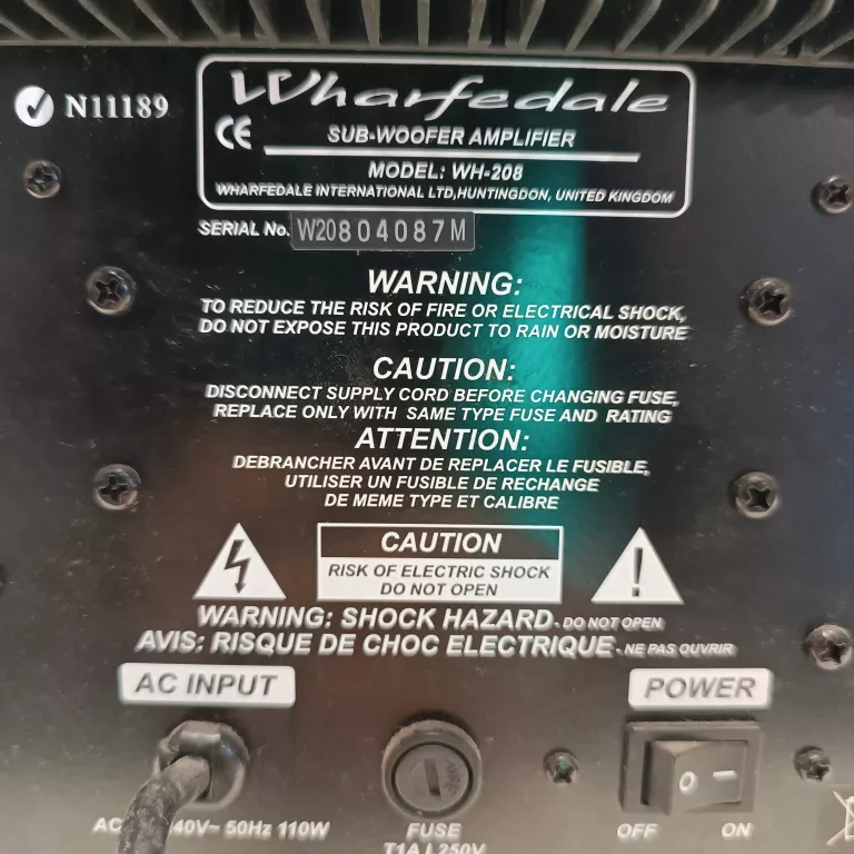 SUBWOOFER WHARFEDALE WH-208