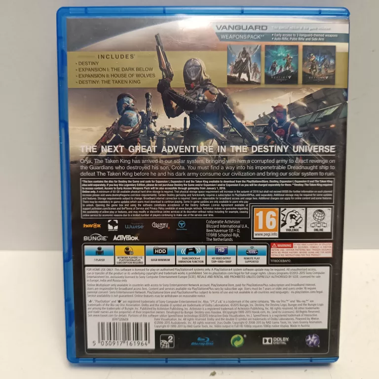 DESTINY THE TAKEN KING PS4
