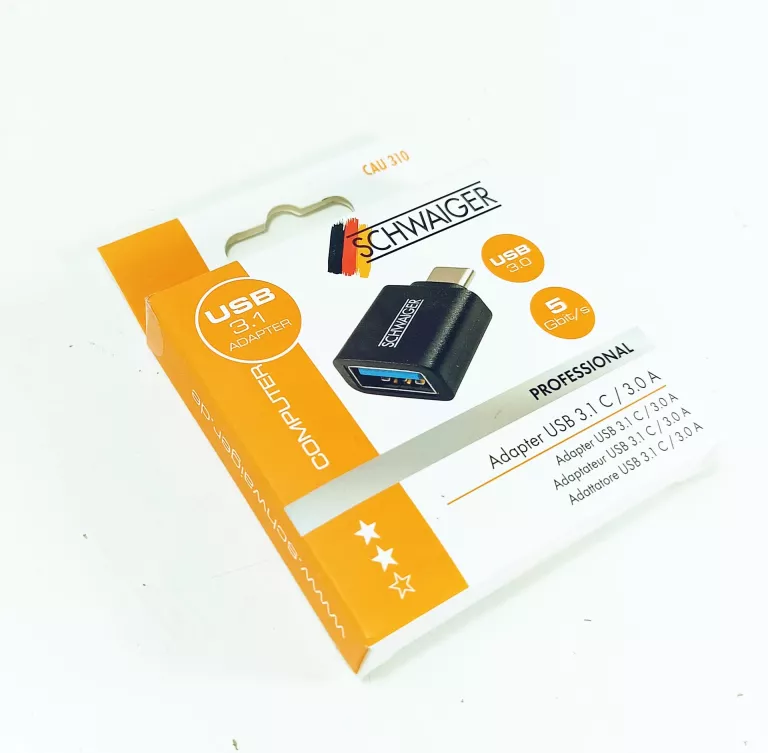 SCHWAIGER CAU310 533 ZMIENIACZ PŁCI / KABLI USB TYPE-C USB TYPU-A