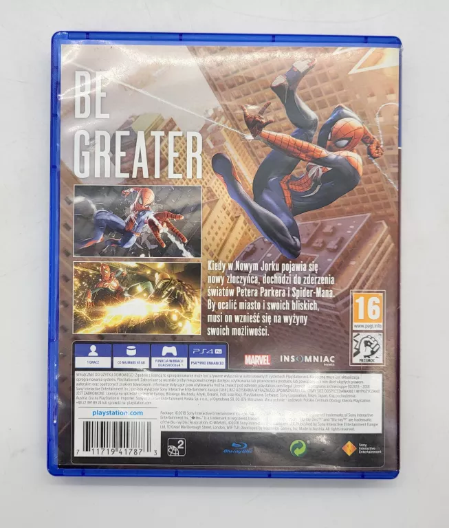 GRA NA PS4 MARVEL SPIDER-MAN
