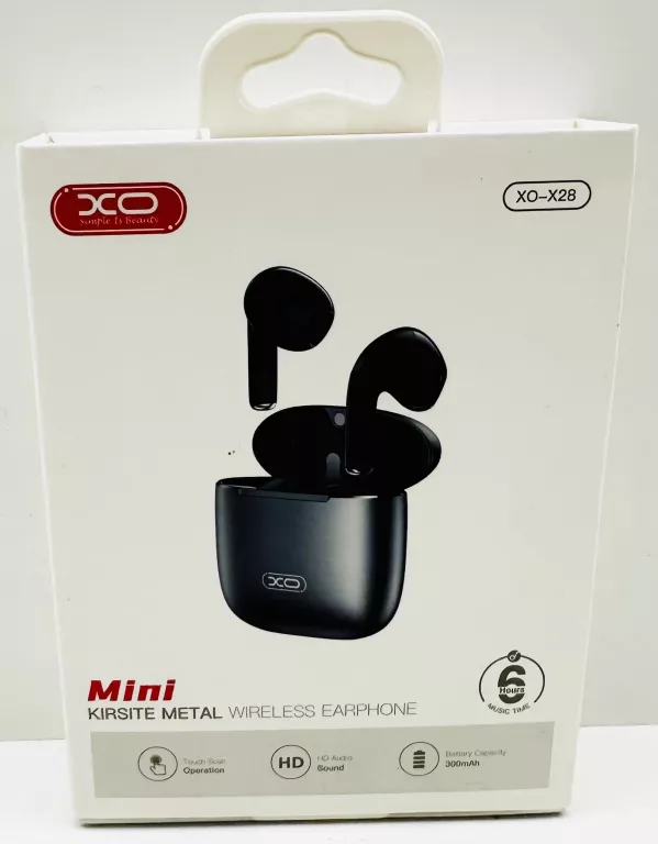 XO SŁUCHAWKI BLUETOOTH X28 TWS CZARNE MATOWE