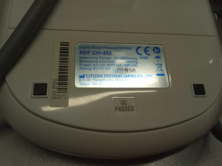 CIŚNIENIOMIERZ CITIZEN CH-452 KPL