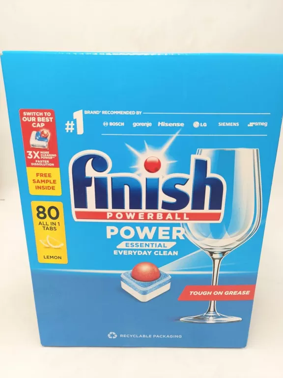 TABLETKI DO ZMYWARKI FINISH POWER ESSENTIAL 80 LEMON