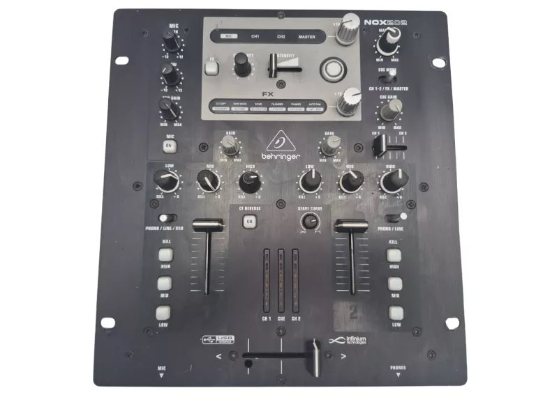 MIKSER DJ BEHRINGER NOX202 – 2-KANAŁOWY MIKSER Z INTERFEJSEM USB!