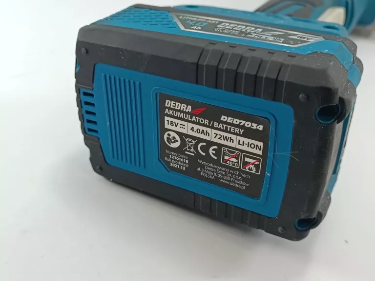 POLERKA ROTACYJNO-MIMOŚRODOWA DEDRA DED7085 AKUMULATOROWA 18 V