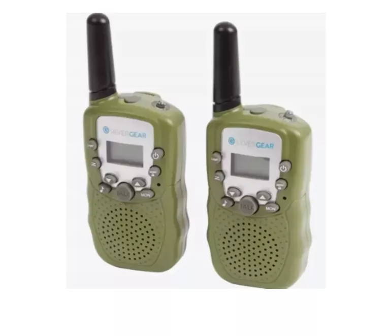 ZESTAW KRÓTKOFALÓWEK WALKIE-TALKIE ZASIĘG DO 3KM 2 SZT LCD ZIELONE