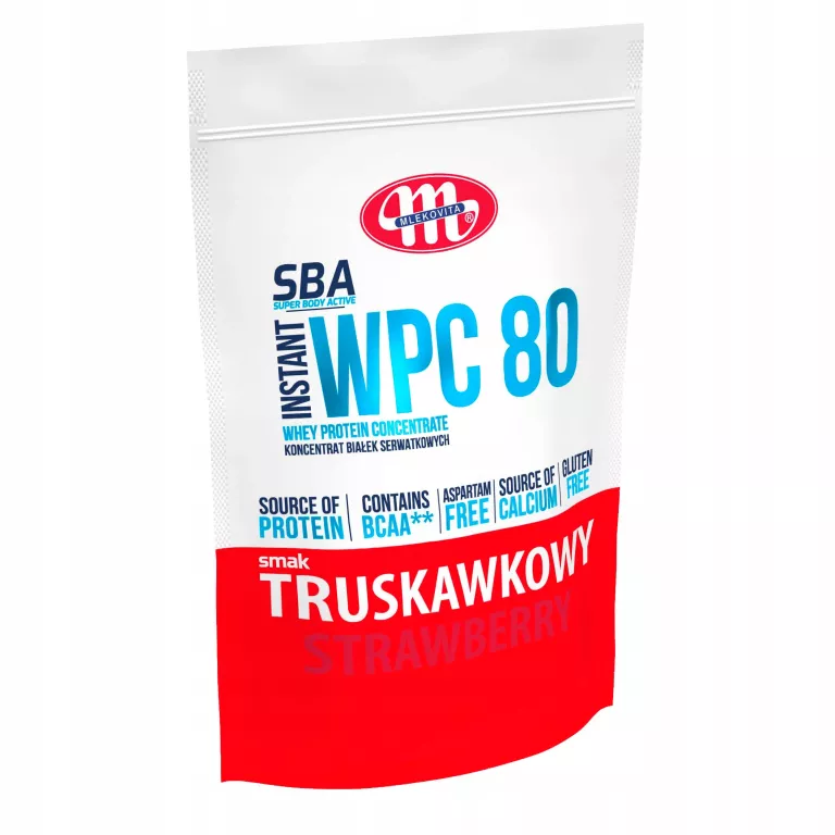 MLEKOVITA ODŻYWKA BIAŁKOWA 700G KONCENTRAT BIAŁKA WPC SMAK TRUSKAWKOWY