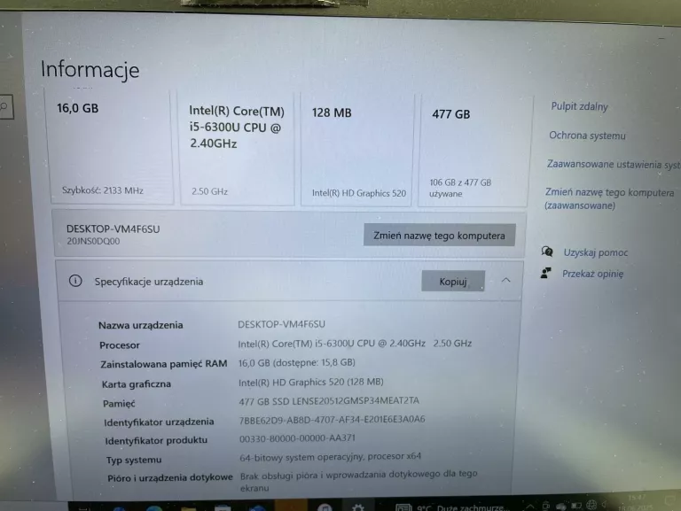 LAPTOP LENOVO THINKPAD T470