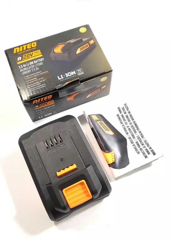 AKUMULATOR LITOWO-JONOWY NITEO 20 V MAX, 2,5 AH STAN FABRYCZNY