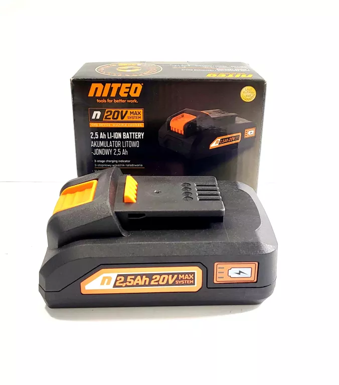 AKUMULATOR LITOWO-JONOWY NITEO 20 V MAX, 2,5 AH STAN FABRYCZNY
