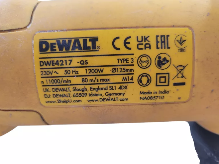 DEWALT DWE4217 SZLIFIERKA KĄTOWA