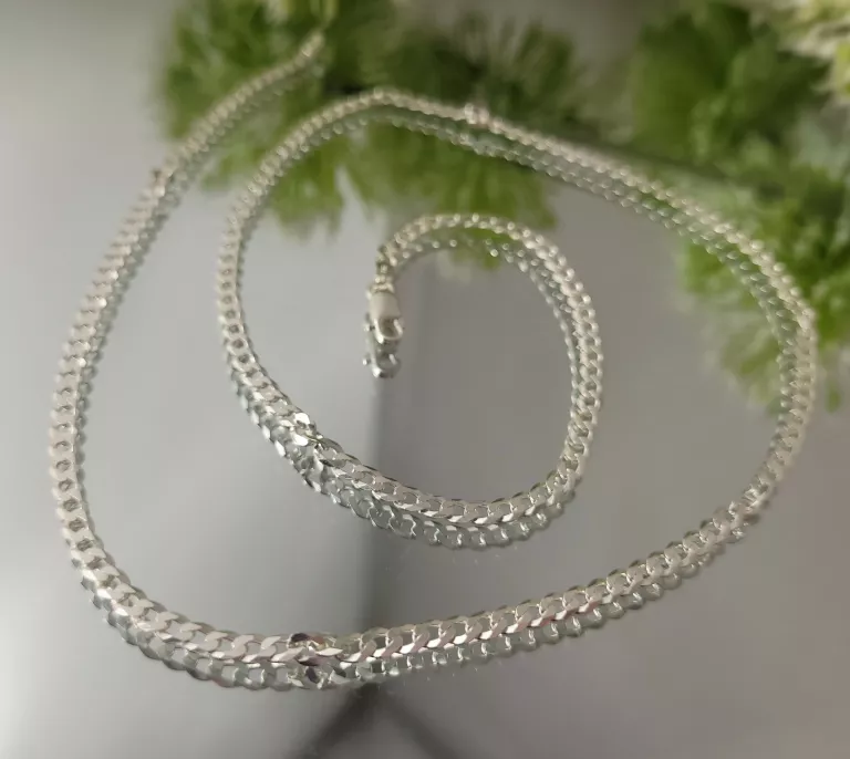 PIĘKNY SREBRNY ŁAŃCUSZEK PANCERKA 7,43G/925