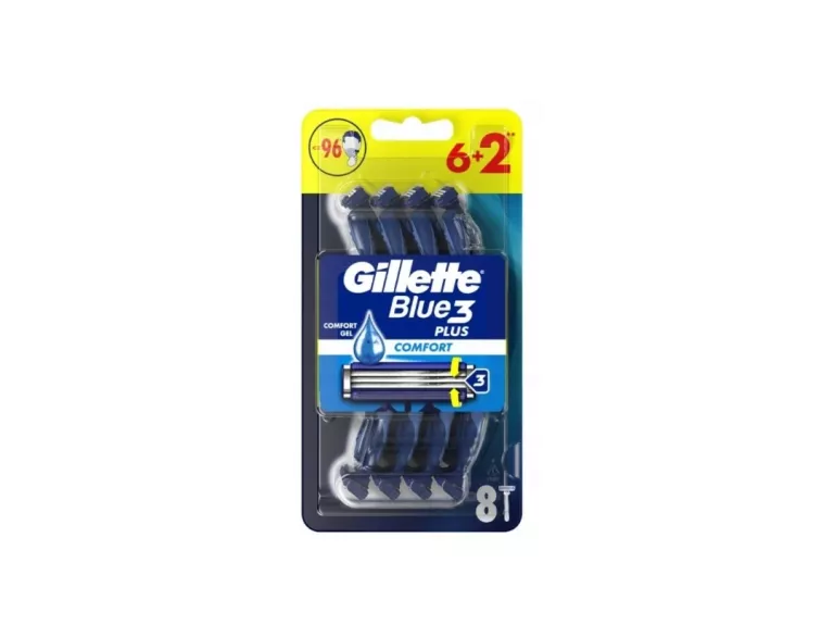 MASZYNKI JEDNORAZOWE DO GOLENIA GILLETTE BLUE 3 COMFORT PLUS 8 SZTUK