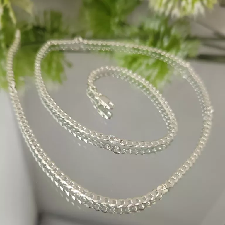 PIĘKNY SREBRNY ŁAŃCUSZEK PANCERKA 7,43G/925