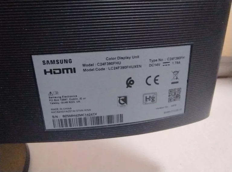MONITOR SAMSUNG C24F390FHU 24 CALE + ZASILACZ
