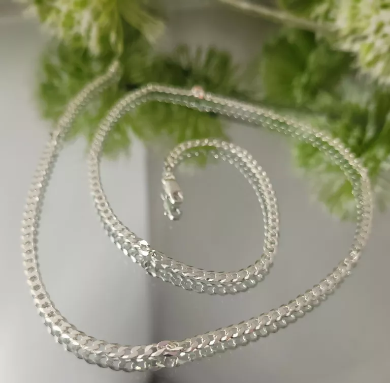 PIĘKNY SREBRNY ŁAŃCUSZEK PANCERKA 7,43G/925