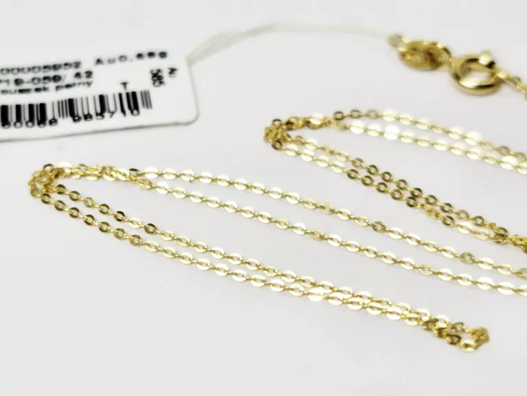 ZŁOTY ŁAŃCUSZEK Z APARTU JESZCZE Z METKĄ 14CT 0,68G 42CM