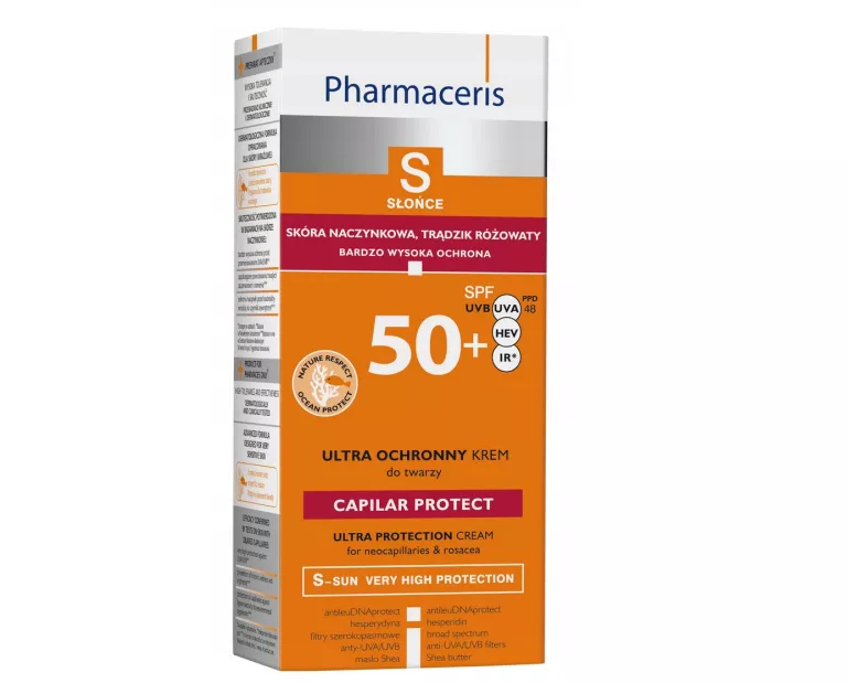 PHARMACERIS S SPF50+ KREM DO SKÓRY NACZYNKOWEJ 50 ML