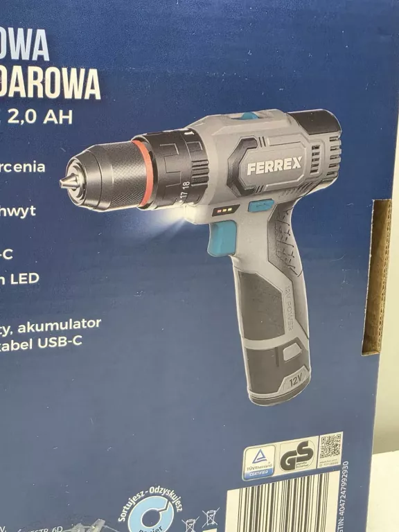 WKRĘTARKA FERREX 12V COMPACT POWER Z UDAREM