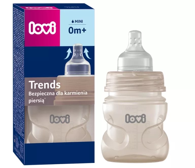 LOVI BUTELKA ANTYKOLKOWA TRENDS 120ML + SMOCZEK SUPERVENT 0M+