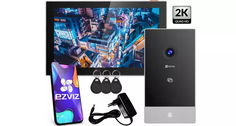 WIDEODOMOFON WIFI EZVIZ CP7 CZYTNIK BRELOKÓW FURTKA BRAMA EKRAN 7" 2K