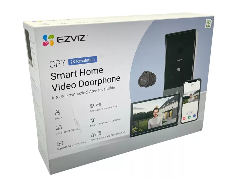 WIDEODOMOFON WIFI EZVIZ CP7 CZYTNIK BRELOKÓW FURTKA BRAMA EKRAN 7" 2K